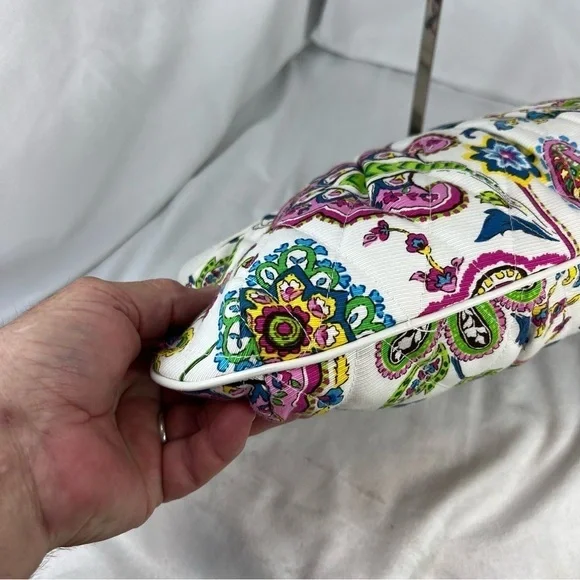 Vera Bradley Palm Beach Gardens Perfect Shoulder Bag Purse Floral Paisley - Picture 8 of 13